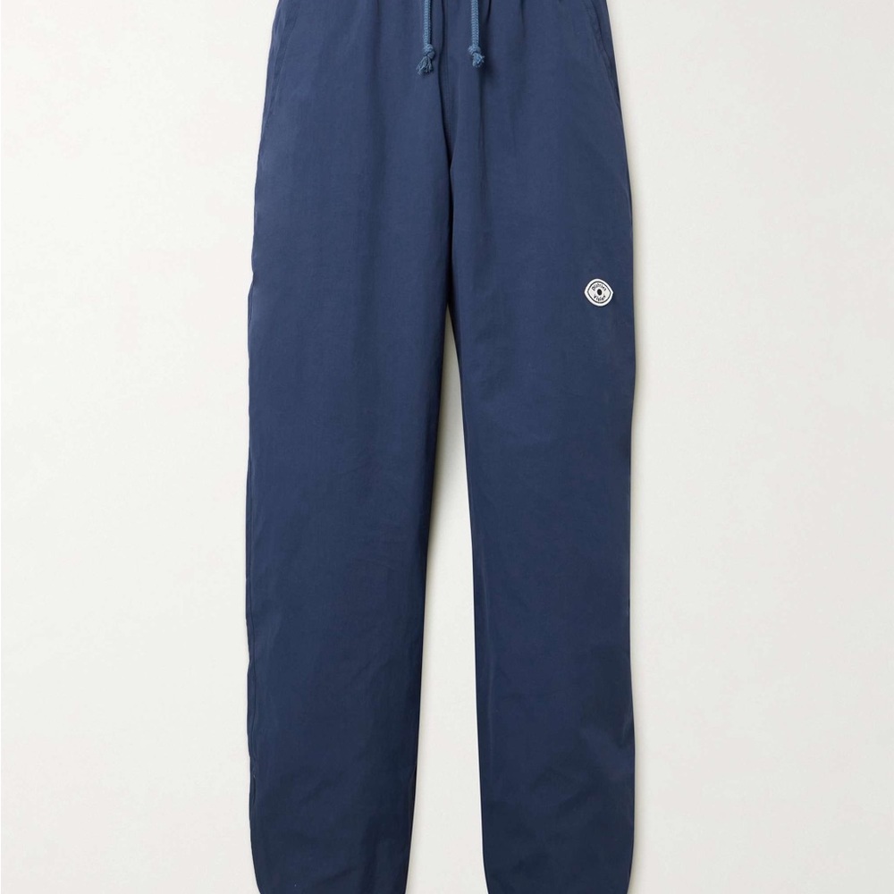 NWOT District Vision Logo-Appliquéd Tapered Nylon Joggers Small Navy